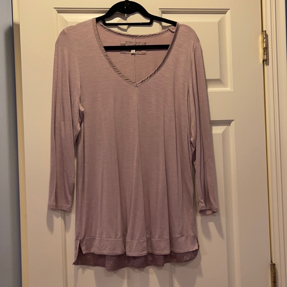 Pure Good v neck 3/4 length sleeve tunic top - size large, worn once
